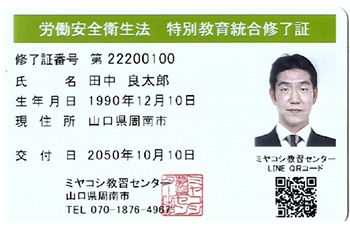 発行カードサンプル